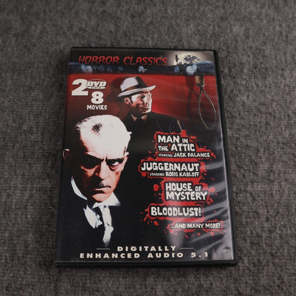 Horror Classics 2 DVD 8 Movies Set Jack Palance Boris Karloff‎ Platinum NTSC